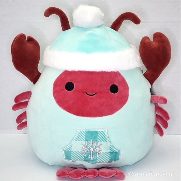 🖤 LORONO 🦞 Select Series Lobster in Blue Snow Hoodie & Beanie Squishmallow NWT - Picture 1 of 9